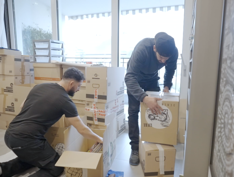 L’équipe de La Générale Du Déménagement au travail